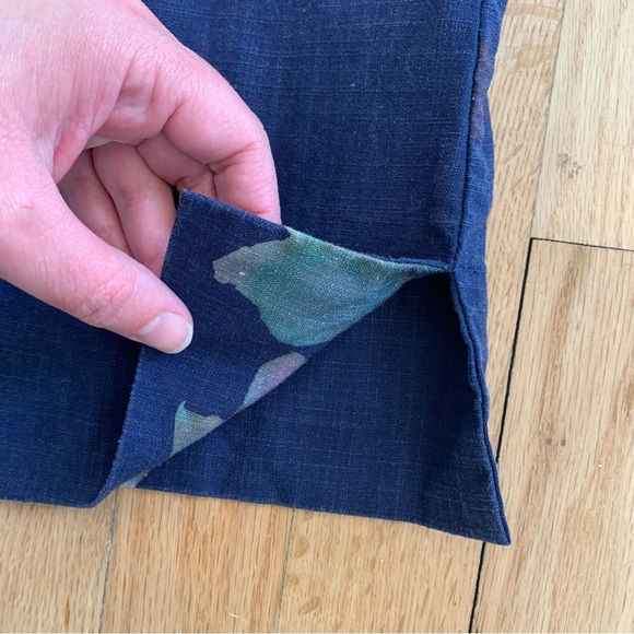 Soft Surroundings Watercolor Floral Print Linen Blend Button Sleeve Blouse Small - Picture 9 of 9